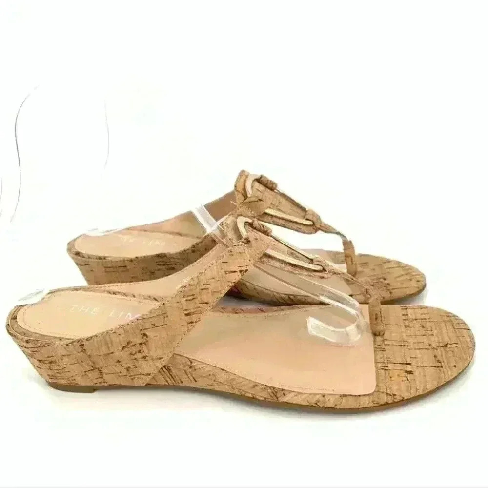 New The Limited womens sandals size 6.5 Indy cork wedge thong flip flops - Picture 12 of 12